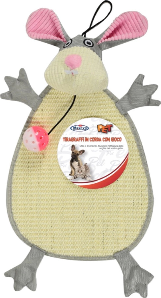 MAURY'S PET TIRAGRAFFI MOUSE REALIZZATO IN CORDA  54 X 24 CM