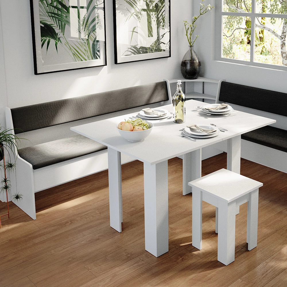Vicco Panca ad angolo Bianco 41.5 x 166.6 cm