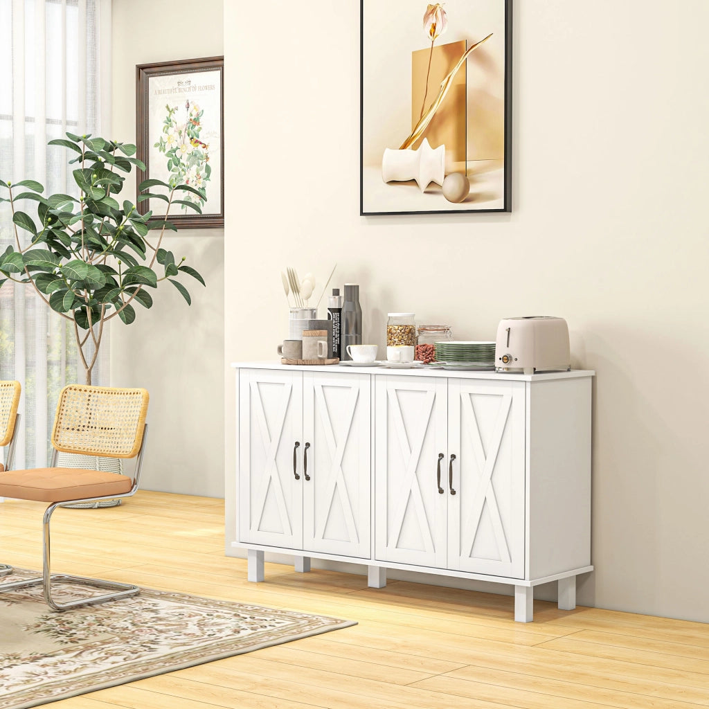 Mobile Multiuso con 4 Cassetti ¨C Minimal ¨C Bianco 120x37x75 cm