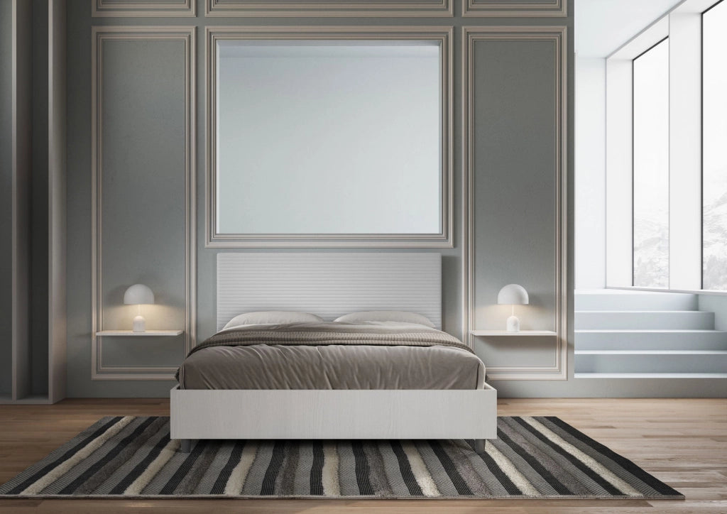 Letto Matrimoniale 160x190 cm con Rete Level Bianco