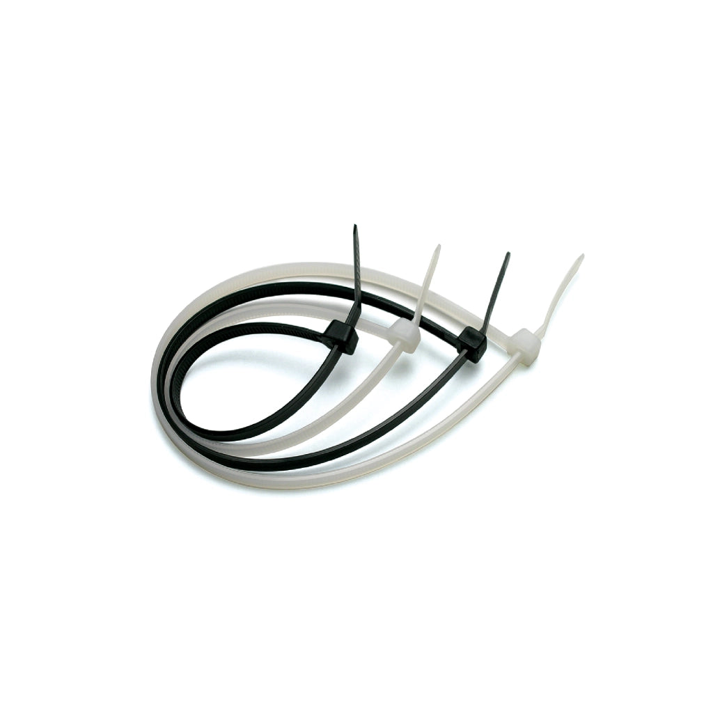 Fascette da cablaggio nylon bianco nero 100pz +misure plastica cavi fili stringere NERE/MM. 2,5 X 100