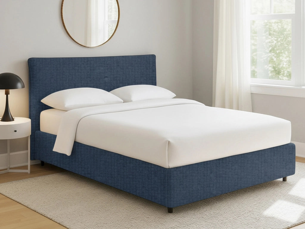 Staines, Letto Singolo Sfoderabile Made in Italy, blu
