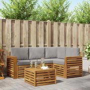 Set di divani da esterno 5 pcs Grigio Naturale e Chiaro 3374776