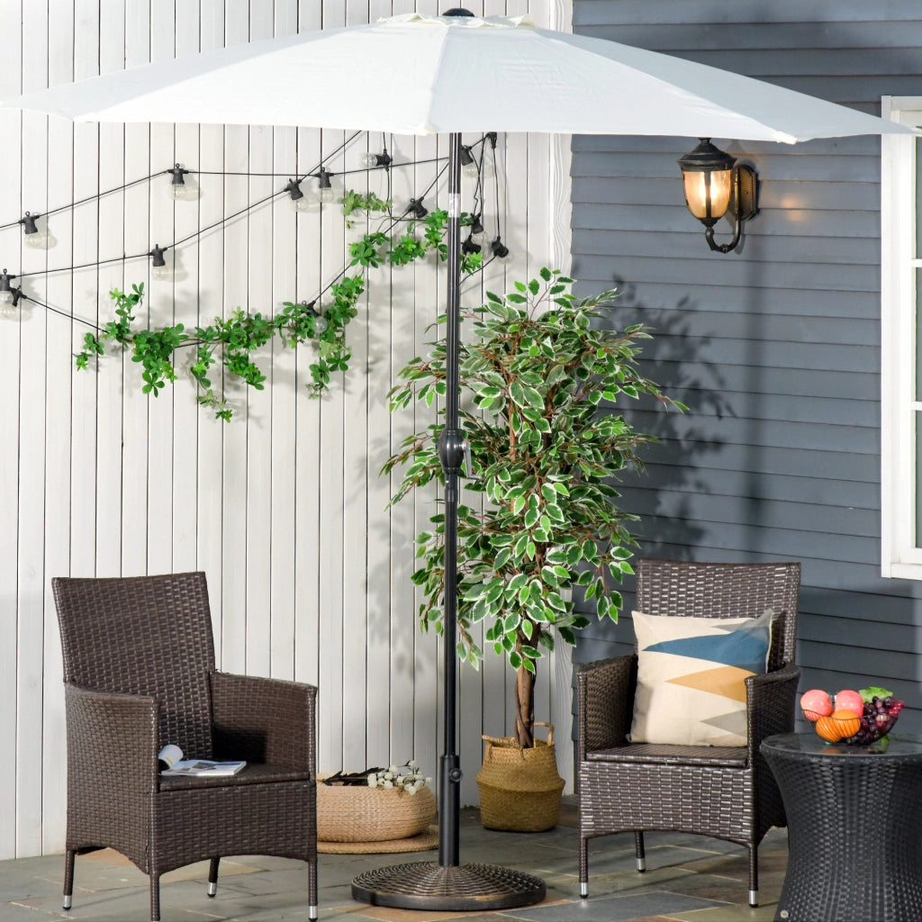 Base per Ombrellone Rotonda ¨C Minimal ¨C Plastica Effetto Rattan