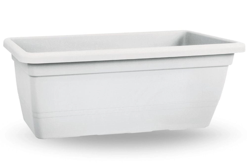 Fioriera in plastica da 60cm anthea Colore: Bianco