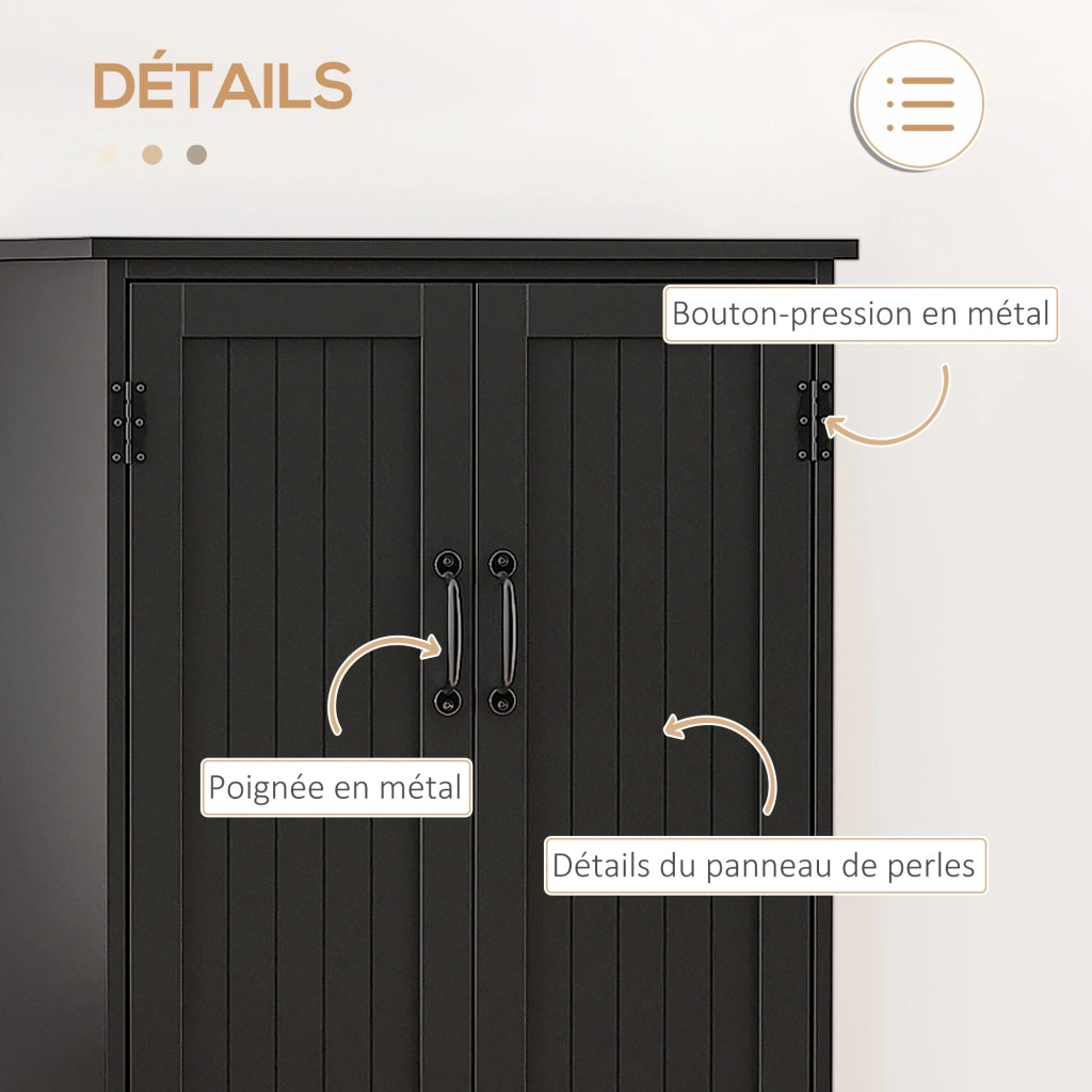 Armadio da cucina con 2 ante e 3 ripiani ¨C zephmum ¨C MDF nero