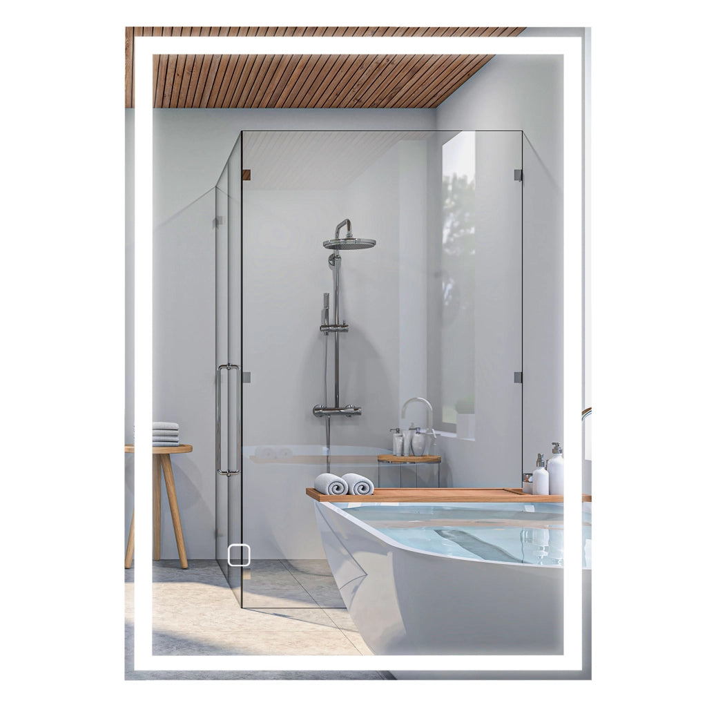Specchio da Bagno LED ¨C Xylo ¨C Bianco con Interruttore Touch