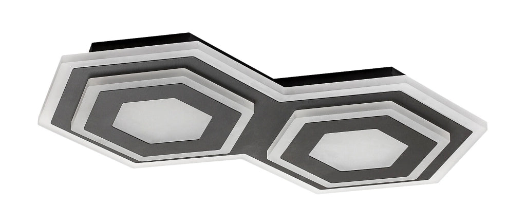 Plafoniera LED Rabalux Bitsi 43cm 44W nera 3000-6000K