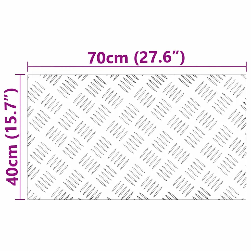 Gradini per Scale 4 pcs Argento 70 x 40 cm Alluminio 4104328