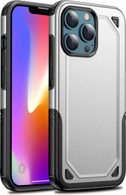 Copertura posteriore ibrida in argento per iPhone 13 Pro