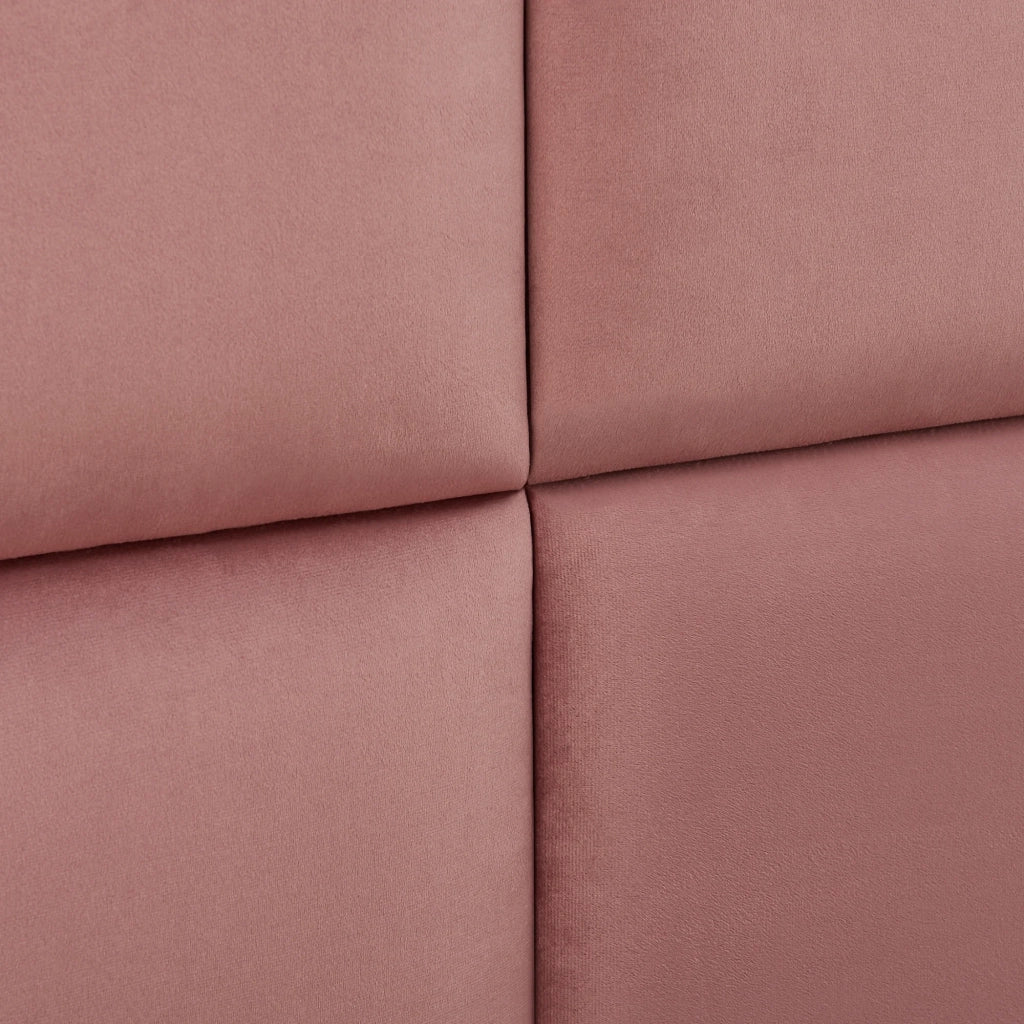 Set di 4 cuscini da parete in velluto 30 x 30 cm rosa 03_0010648
