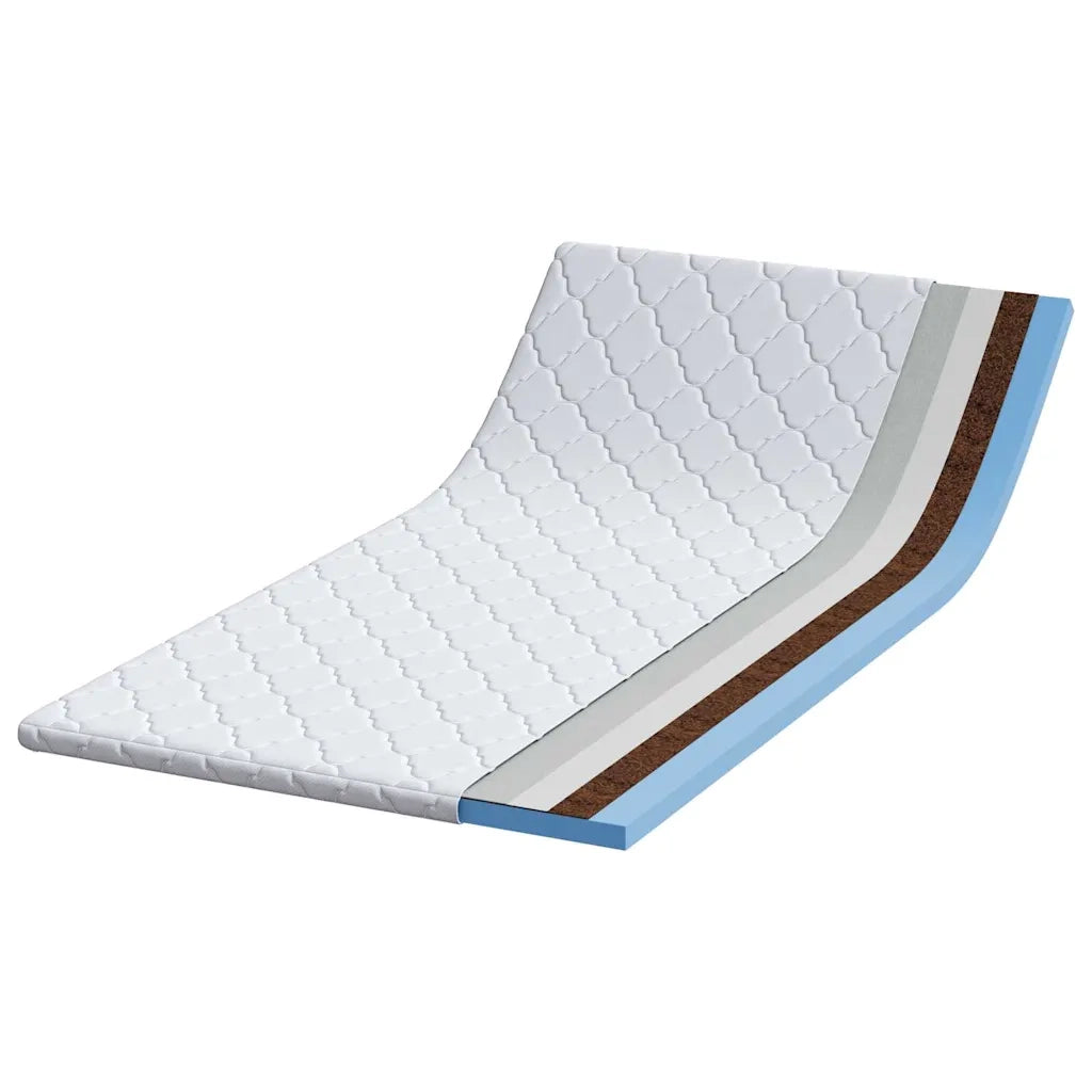 Topper al cocco Bianco 90 x 200 cm Tessuto Jacquard 4106393