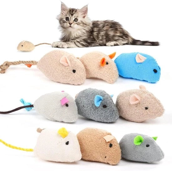 Giocattoli al Nepeta 9 Pack Topolino Giocattolo per Gatti Giocattolo Interattivo in Piuma per Gatti Cartoon Gattino del Teppista