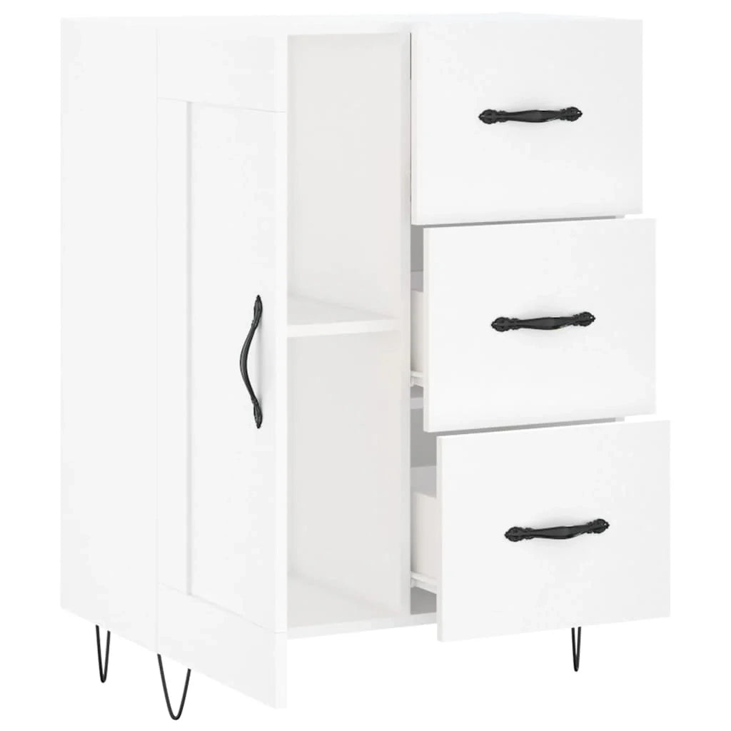 Buffet credenza cassettiera mobiletto mobile contenitore organizer per cucina soggiorno salotto 69,5 x 34 x 90 cm legno ingegnerizzato bianco 02_0030455