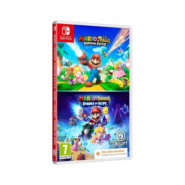 Videogioco ubisoft l00037 switch mario & rabbits double pack digital d