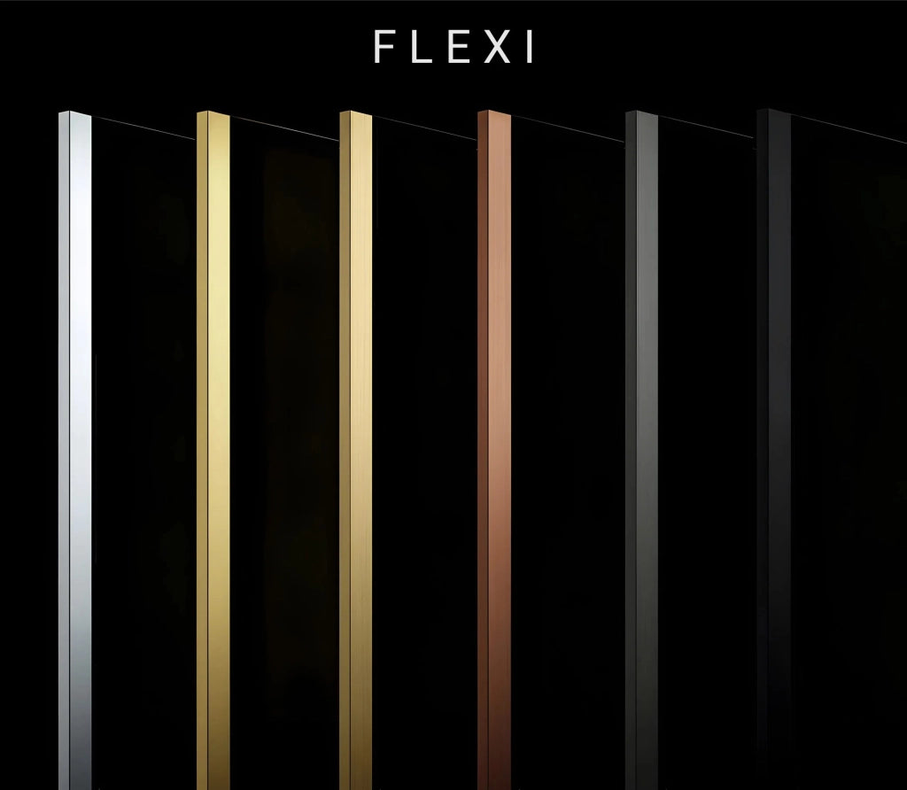 Parete Doccia Rea Flexi Grey / Chrome 100