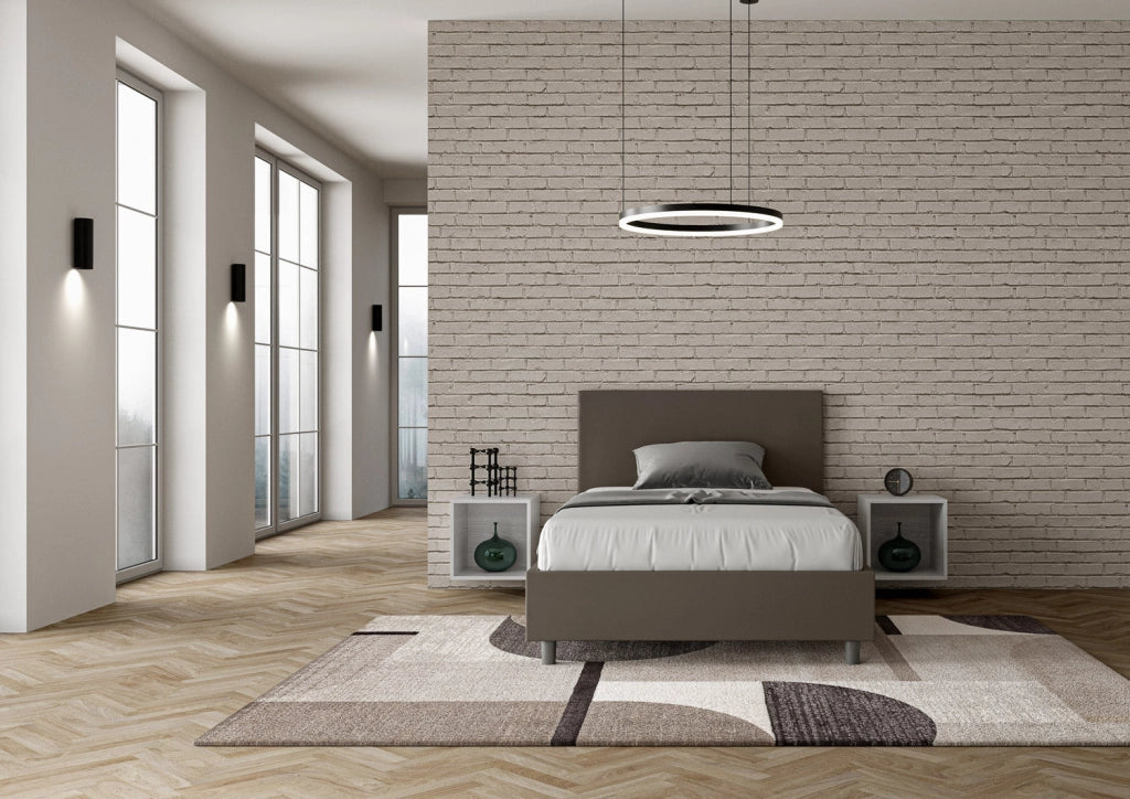 Letto 1 Piazza e Mezzo 120x190 cm Senza Rete Adele Cappuccino