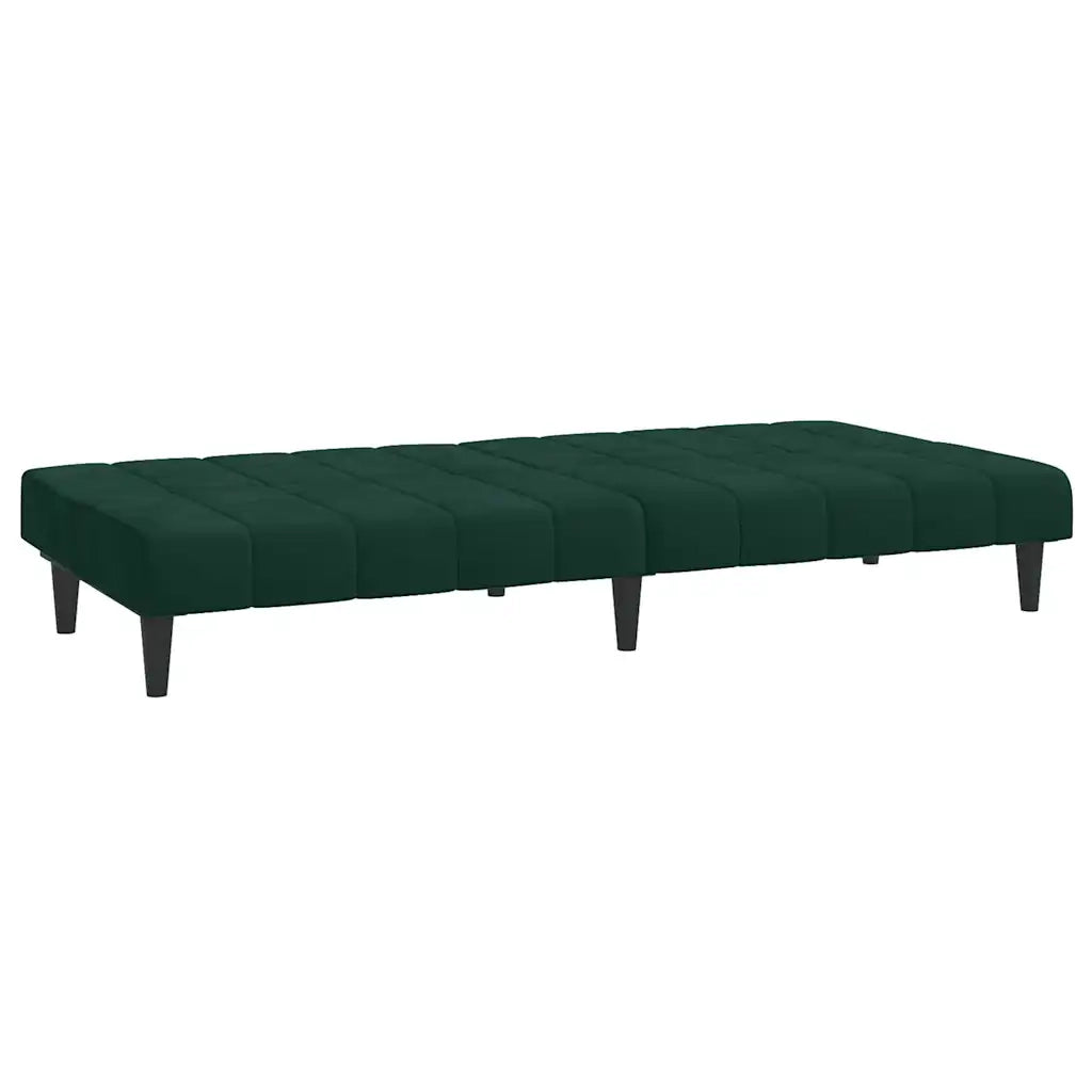 Divano letto | Sof¨¤ letto | Letto singolo a 2 Posti Verde Scuro in Velluto