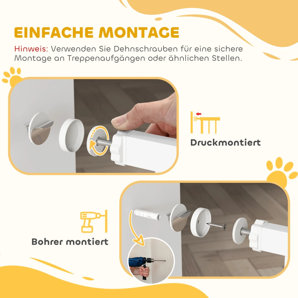 Cancello di Sicurezza per Cani ¨C Zephmum ¨C Grigio 76-104 cm