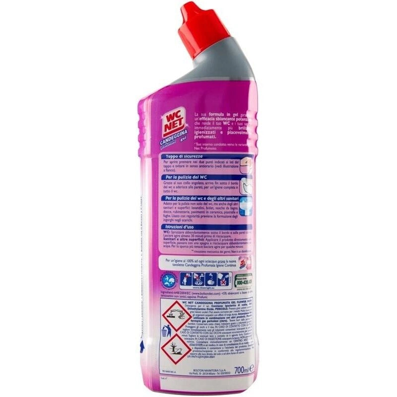 WC NET SET 2 CONFEZIONI GEL CANDEGGINA PROFUMATA 700 ML L'UNA