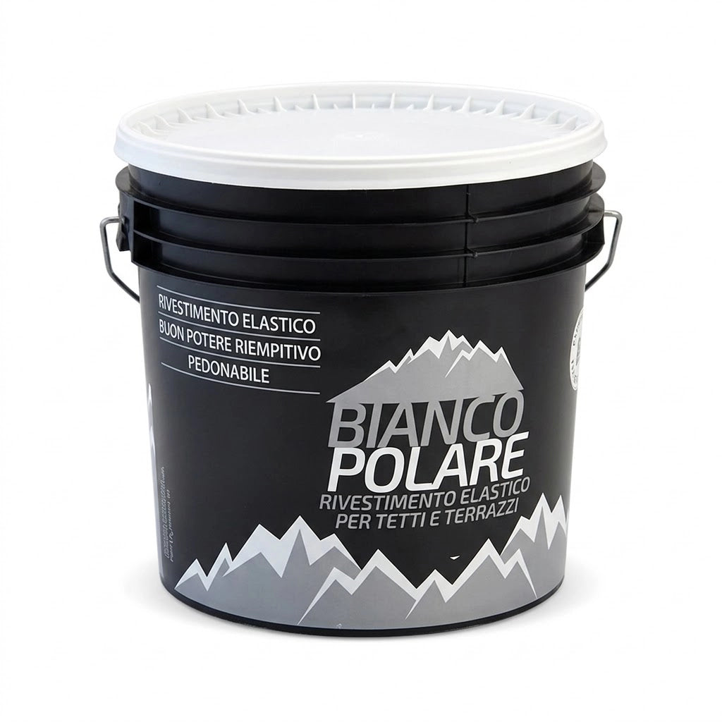 VERNICE ACRILICA PER TETTI kg. 5  - colore bianco  - BIANCO POLARE