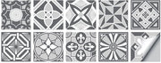 Set di 10 adesivi per piastrelle autoadesivi 10 x 10 cm decorazione per piastrelle per parete adesivi per casa, bagno, impermeabili in PVC, cucina, decorazione resistente all'olio, adatti per soggiorno, cucina, bagno.