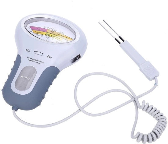 Analizzatore di Acqua per Cloro e pH - Portatile - Ideale per Piscine e Spa - Precisione Alta - Test di Colore - Adatto per uso domestico.