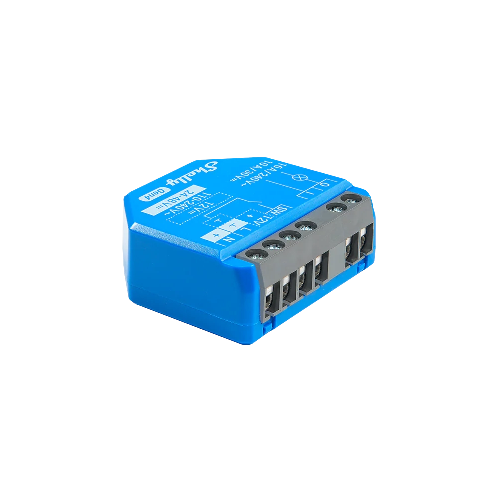 Shelly 1 Gen4 confezione da 2 - interruttore relè 1x 16A (WiFi, Bluetooth, Zigbee, Matter)