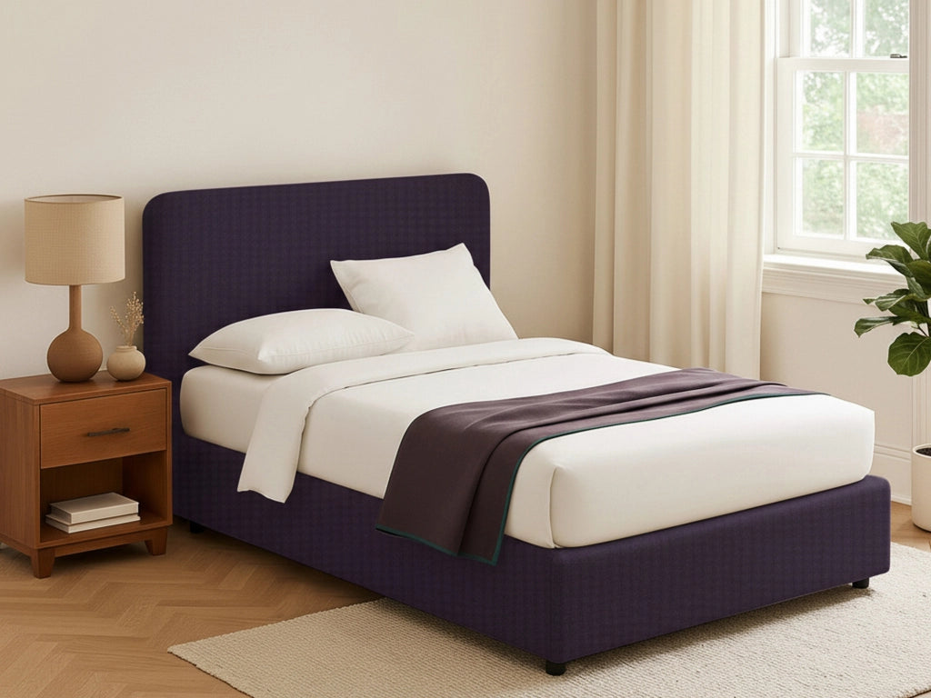 Telford, Letto Piazza e Mezza Sfoderabile Made in Italy, Viola