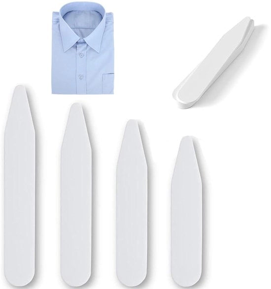 Accessori per cravatte 60 pezzi - Stabilizzatori di cravatta - Stabilizzatori di colletto - Stabilizzatori di cravatta - Materiale PET robusto - 4 misure - Ideali per giacche da uomo