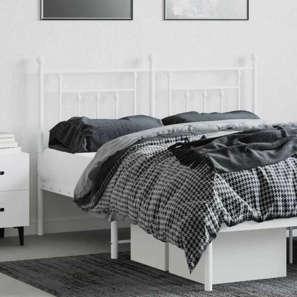 Testiera | Testata di Ricambio in Metallo Bianco 150 cm
