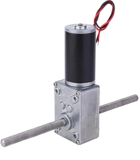 Motore a ingranaggi DC 12V Alta coppia - Asse di uscita doppio M8 - Motore di riduzione - Rapporto di riduzione 670 - Potenza nominale 4W - Progetto resistente allo shock - Motore di riduzione