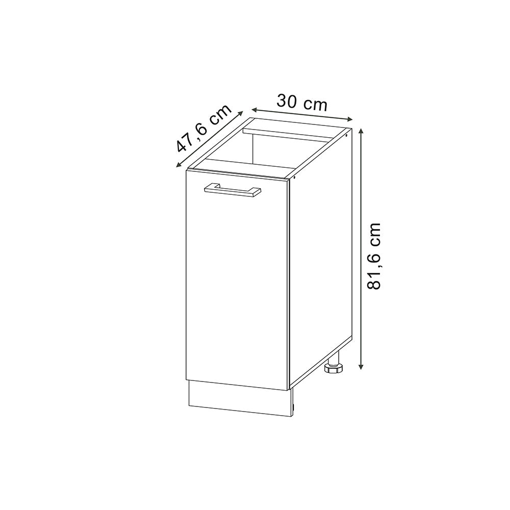 Vicco Armadietto per farmacia Rovere artigianale 30 cm senza piano di lavoro