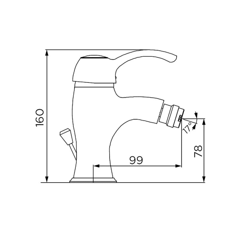 Miscelatore per bidet serie iper cromato