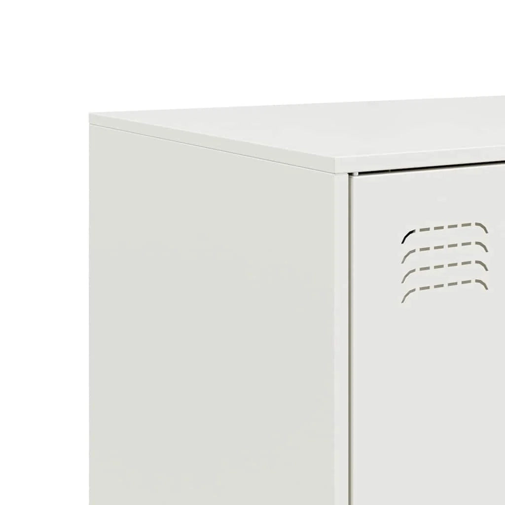 Buffet credenza cassettiera armadio mobile contenitore organizer per cucina soggiorno salotto 67 x 39 x 107 cm acciaio bianco 02_0030383