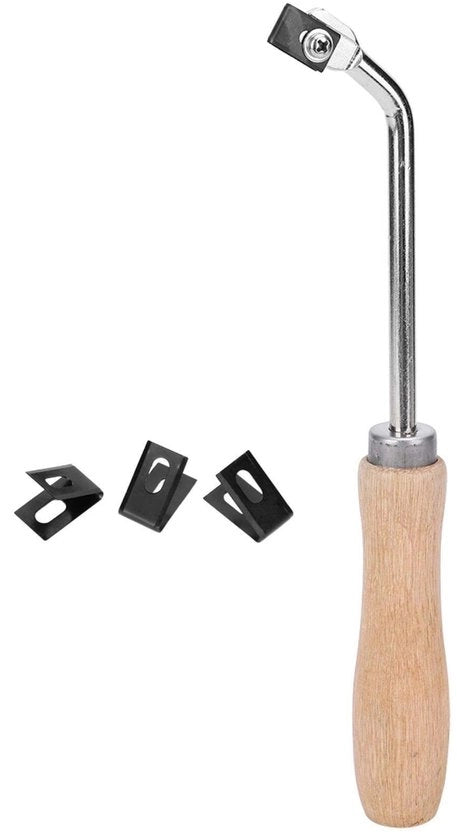 Attrezio per pavimento in legno di quercia - Strumento per pavimento - Acciaio - Professionale - 3 lame di riserva - Resistente allo shock - Strumento a sega per solchi