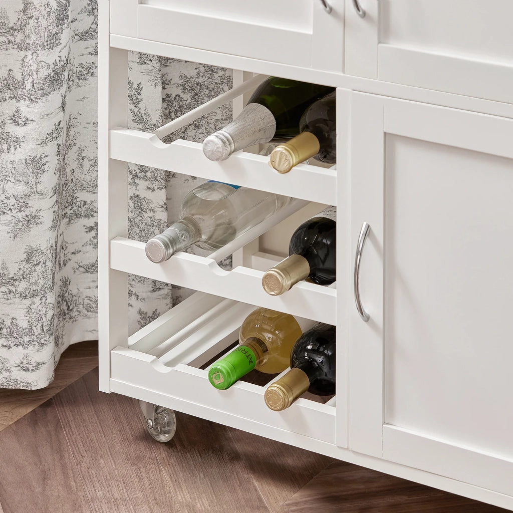 Carrello di servizio Credenza in legno mobile cucina Bianco FKW45-WN