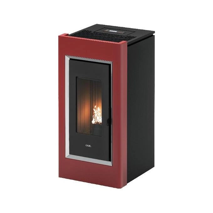 Cadel Prince 11 Libera installazione Pellet Nero, Rosso