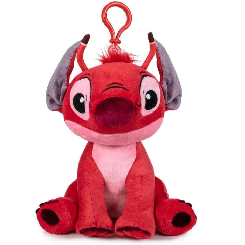 Trade Shop - Portachiavi Di Stitch Rosso In Morbido Peluche Con Clip Per Borsa Lilo & Stitch -
