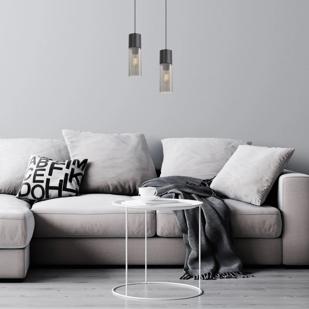Lampada a sospensione Rabalux Ronno nera E27 Ø9cm