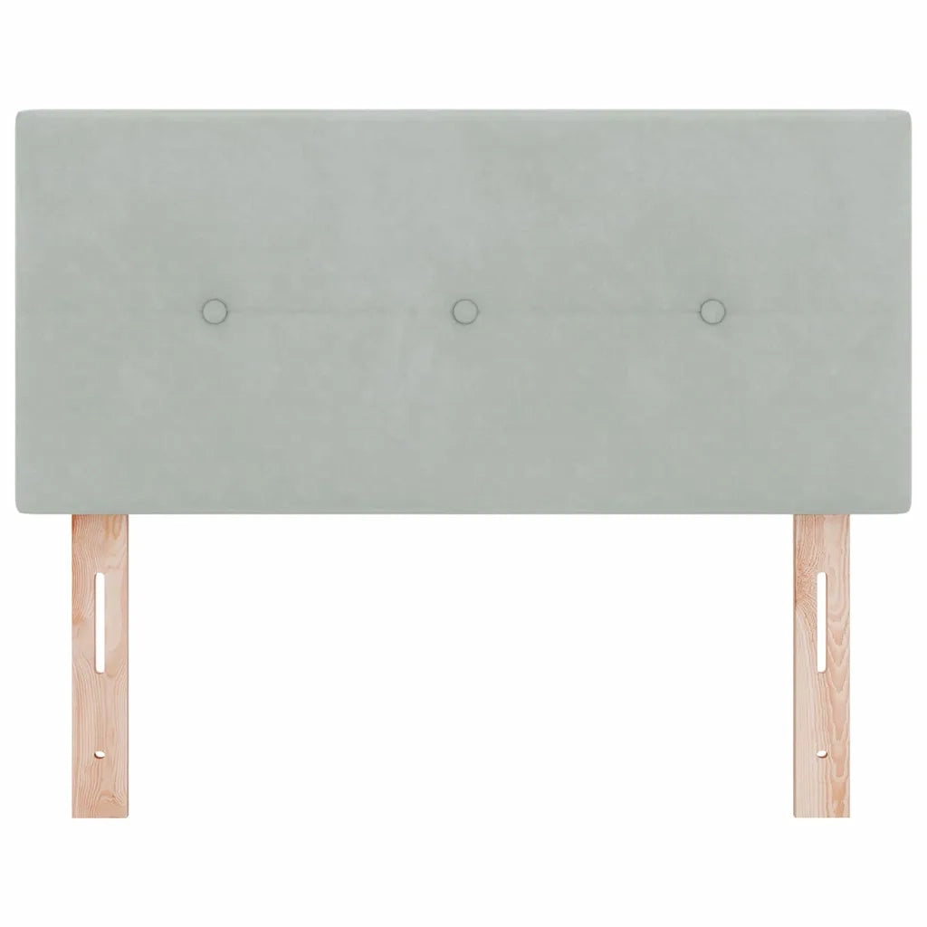 Testiera | Testata Grigio chiaro 100 cm Velluto