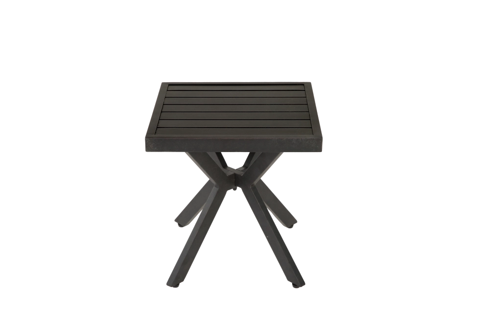 Tavolino da Esterno in Alluminio ¨C MINIMAL ¨C Quadrato, Marrone Scuro