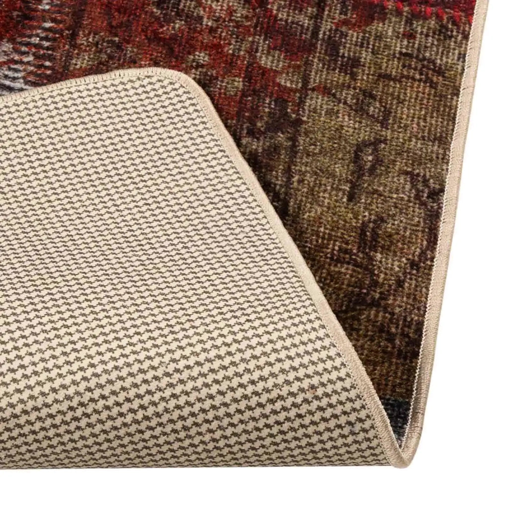 Runner Tappeto MARSA Multicolore 80 x 450 cm Poliestere e PVC 42023247