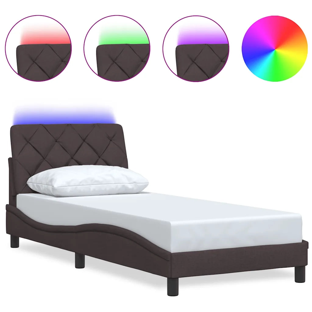 Giroletto con LED senza Materasso 90x190 cm Tessuto 3310639