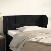 Testiera ad Orecchio Nera 83 x 23 x 78/88 cm in Velluto 3117176