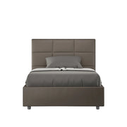 Letto 1 Piazza e Mezzo 120x210 cm con Rete Mika Cappuccino