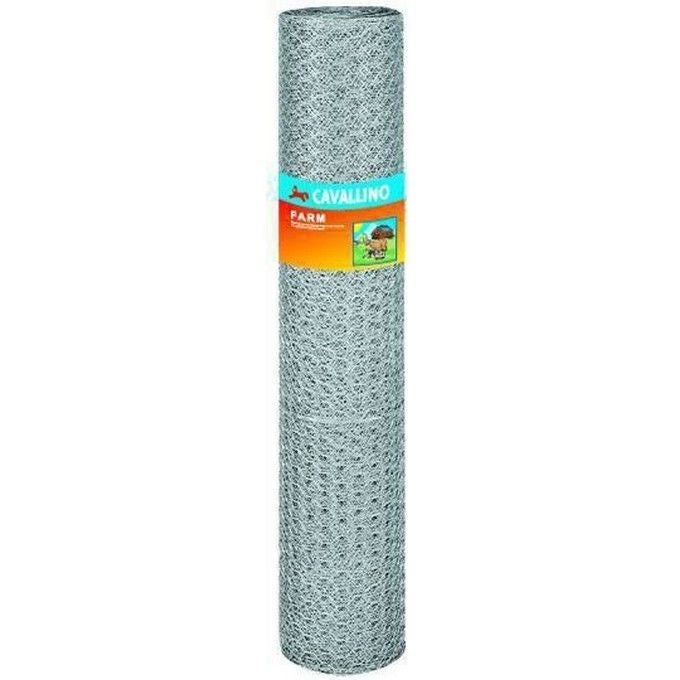 Vigor-BLINKY 8011779294844 Rete Blinky Farm Tripla Esagonale 50 Mt 50x5 mm Diametro Filo 5 mm Uso Agricoltura Giardinaggio Recinzione Animali colore Argentato