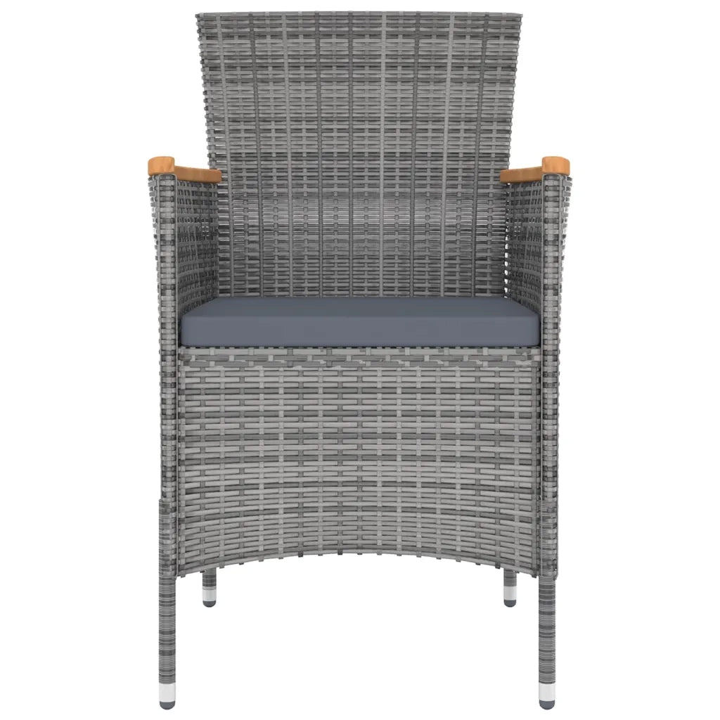 Set da Pranzo per Giardino 11 pz con Cuscini Grigio 3103593