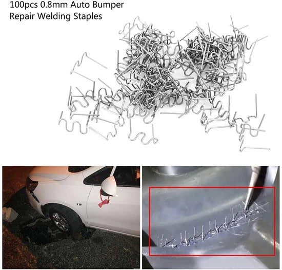 Nietjes 0,8mm - 100 Stuks - Reparazione Bumper - Acciaio Inossidabile - Anticorrosione - Prelevati Pronti all'Uso - Reparazione Nietti