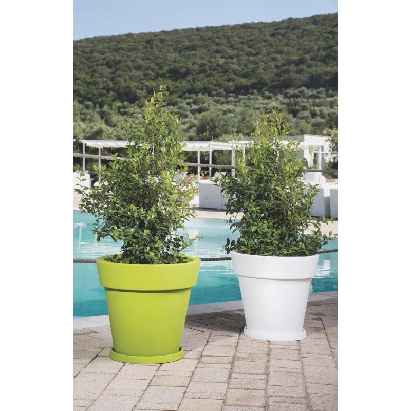 Vaso moderno di design Ø50 H44 in polimero bronzo resistente per interno ed esterno - Made in Italy - Monacis